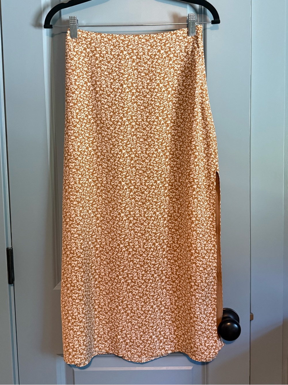Abercrombie & Fitch Brown Floral Midi Skirt